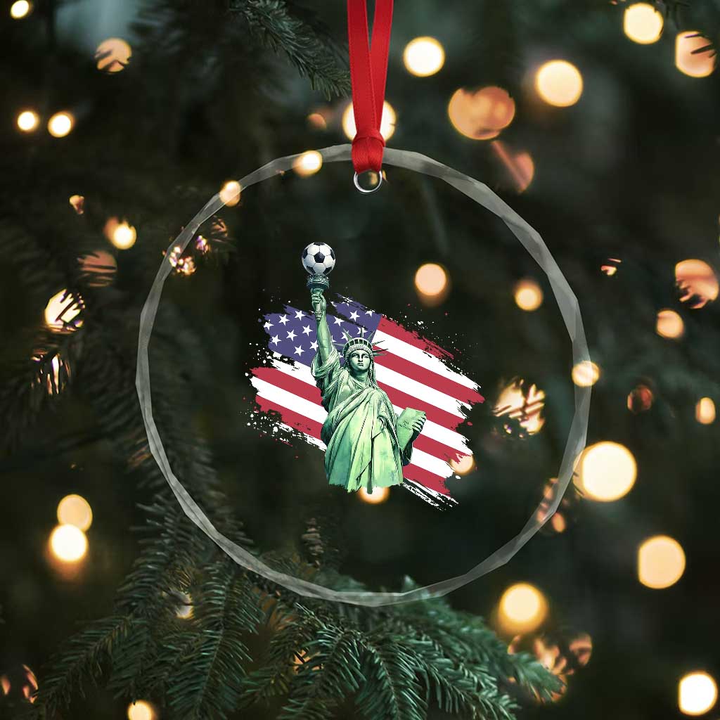 Statue Of Liberty Soccer Lover Crystal Glass Ornament New Yorker Fan Gift TS12 Print Your Wear