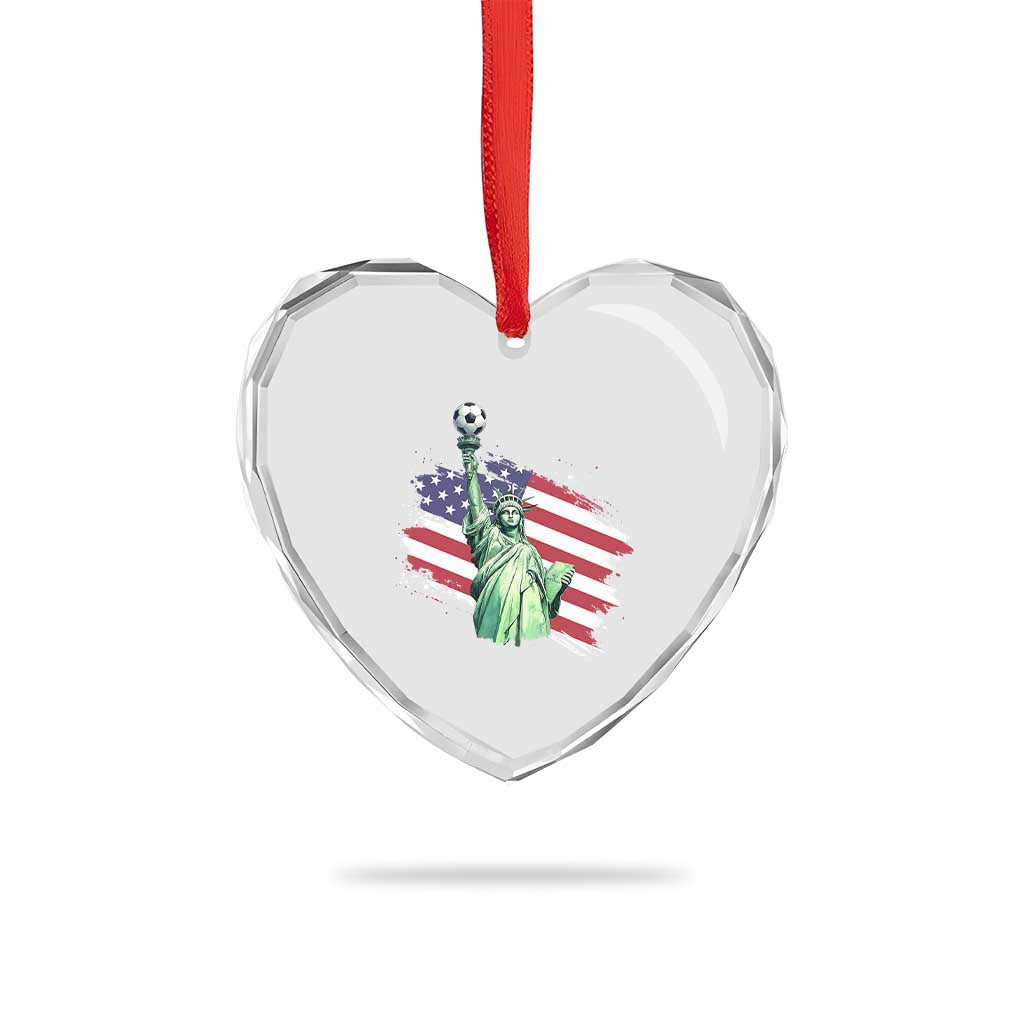 Statue Of Liberty Soccer Lover Heart Crystal Glass Ornament New Yorker Fan Gift TS12 Print Your Wear