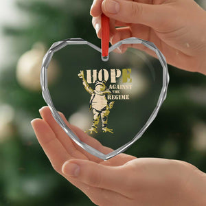 Stencil Protest Frog Heart Crystal Glass Ornament Hope Against the Regime Portland Inflatable Resistance TS02 Print Your Wear