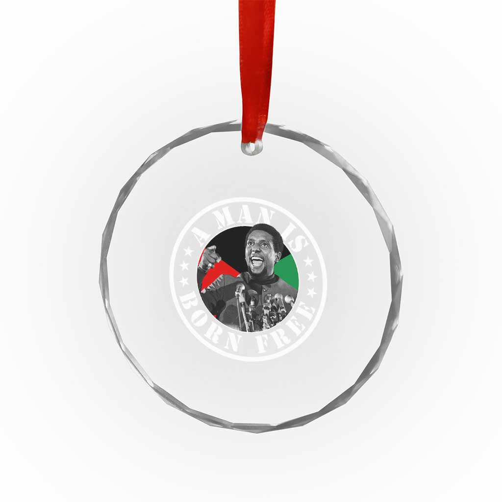 Stokely Carmichael Crystal Glass Ornament A Man Is Born Free Kwame Ture Civil Rights Leader TS11 Print Your Wear