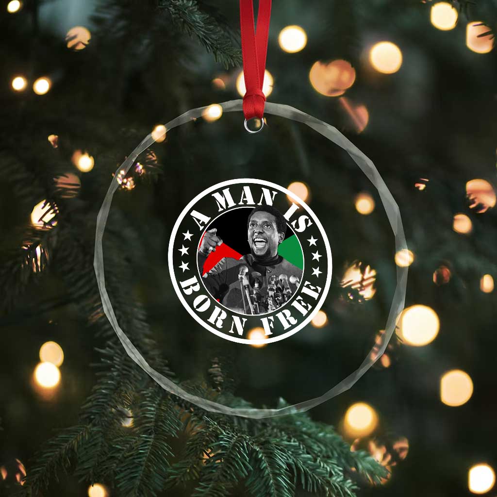 Stokely Carmichael Crystal Glass Ornament A Man Is Born Free Kwame Ture Civil Rights Leader TS11 Print Your Wear