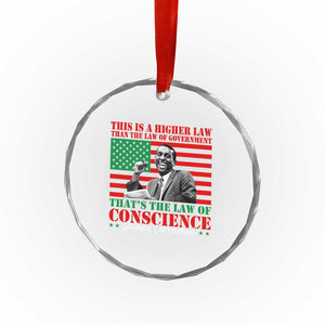 Stokely Carmichael Crystal Glass Ornament That's The Law Of Conscience American Flag TS11 Print Your Wear
