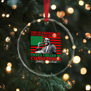 Stokely Carmichael Crystal Glass Ornament That's The Law Of Conscience American Flag TS11 Print Your Wear