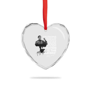 Stokely Carmichael Quote Heart Crystal Glass Ornament You Can Have Injustice And Have Peace And Be Enslaved Black History Month TS11 Print Your Wear