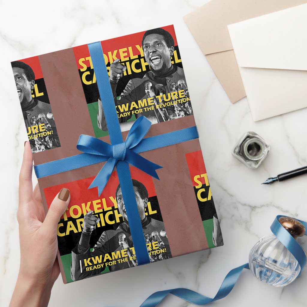 Stokely Carmichael Quote Wrapping Paper Roll Ready For The Revolution Black History Month TS11 Mocha Print Your Wear