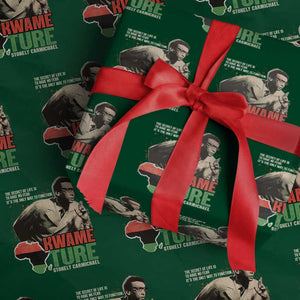 Stokely Carmichael Quote Wrapping Paper Roll The Secret Of Life Is To Have No Fear It's The Only Way To Function TS11 Green Print Your Wear