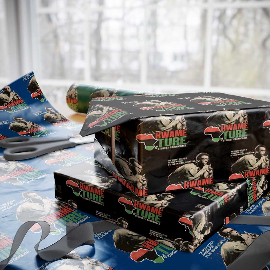 Stokely Carmichael Quote Wrapping Paper Roll The Secret Of Life Is To Have No Fear It's The Only Way To Function TS11 Black Print Your Wear
