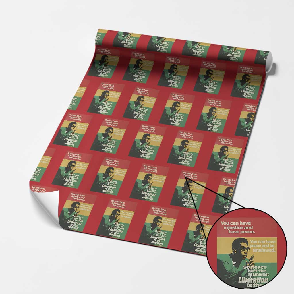 Stokely Carmichael Quote Wrapping Paper Roll You Can Have Injustice And Have Peace And Be Enslaved TS11 Red Print Your Wear