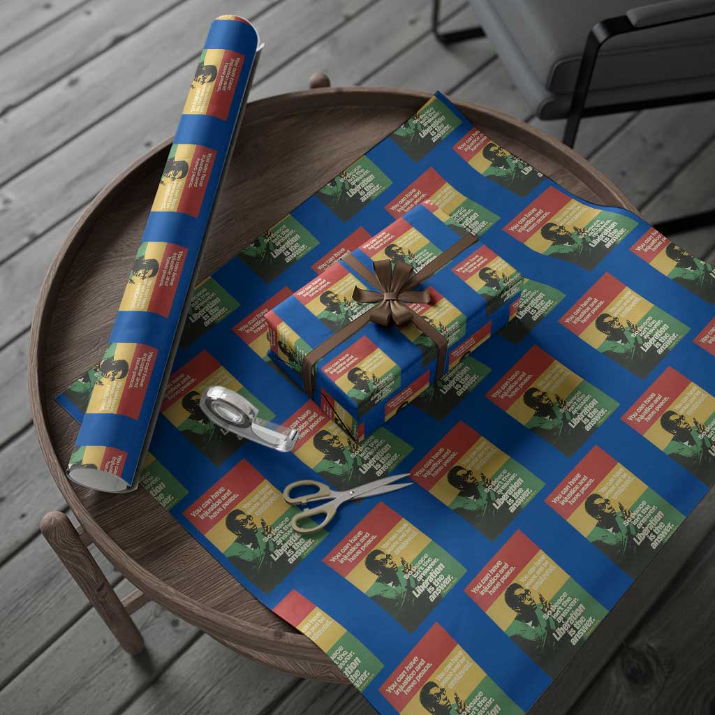 Stokely Carmichael Quote Wrapping Paper Roll You Can Have Injustice And Have Peace And Be Enslaved TS11 Blue Print Your Wear