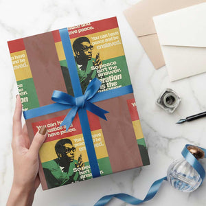 Stokely Carmichael Quote Wrapping Paper Roll You Can Have Injustice And Have Peace And Be Enslaved TS11 Mocha Print Your Wear