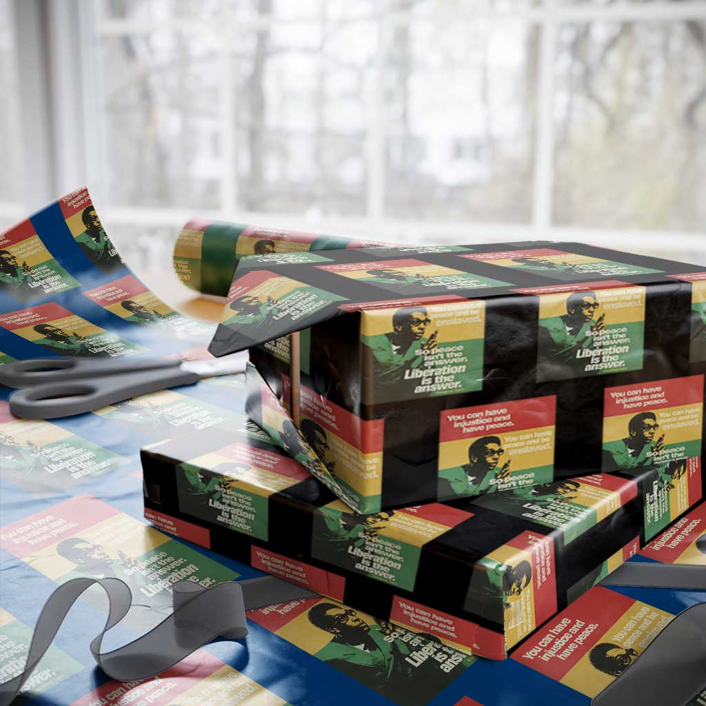 Stokely Carmichael Quote Wrapping Paper Roll You Can Have Injustice And Have Peace And Be Enslaved TS11 Black Print Your Wear