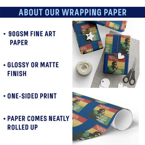 Stokely Carmichael Quote Wrapping Paper Roll You Can Have Injustice And Have Peace And Be Enslaved TS11 Print Your Wear
