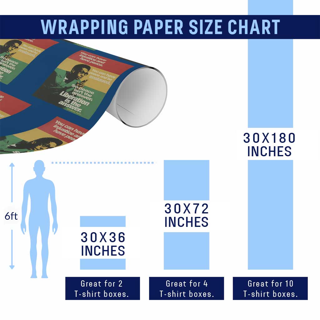 Stokely Carmichael Quote Wrapping Paper Roll You Can Have Injustice And Have Peace And Be Enslaved TS11 Print Your Wear