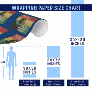 Stokely Carmichael Quote Wrapping Paper Roll You Can Have Injustice And Have Peace And Be Enslaved TS11 Print Your Wear