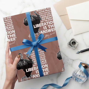Stokely Carmichael Quote Wrapping Paper Roll You Can Have Injustice And Have Peace And Be Enslaved Black History Month TS11 Mocha Print Your Wear