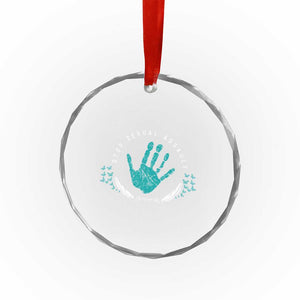 Stop Sexual Assault Awareness Survivor Crystal Glass Ornament TS14 Print Your Wear