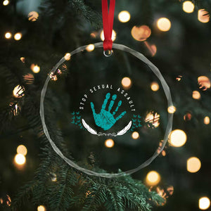 Stop Sexual Assault Awareness Survivor Crystal Glass Ornament TS14 Print Your Wear