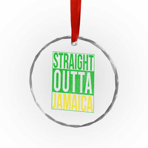 Straight Outta Jamaica Crystal Glass Ornament Cool Jamaican Travel Vacation TS10 Print Your Wear