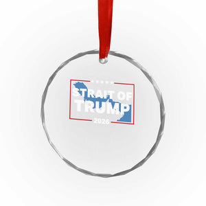 Strait of Trump 2026 Crystal Glass Ornament Middle East Map Political Graphic TS02 Print Your Wear