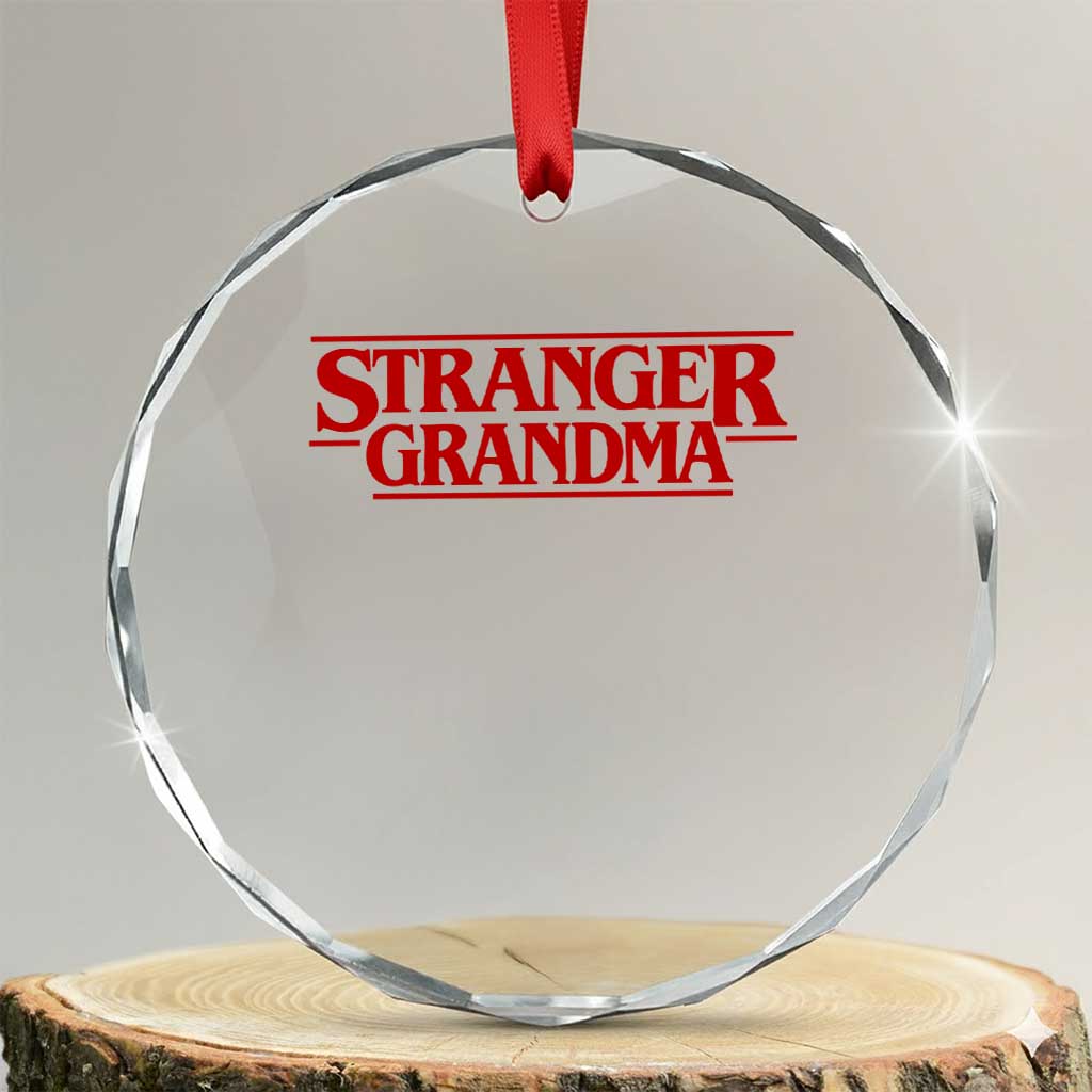 Stranger Grandma Crystal Glass Ornament Funny Grandmother Movie Gift TS11 Transparent Glass 3'' Circle Print Your Wear