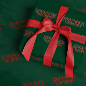 Stranger Grandma Wrapping Paper Roll Funny Grandmother Movie Gift TS11 Green Print Your Wear