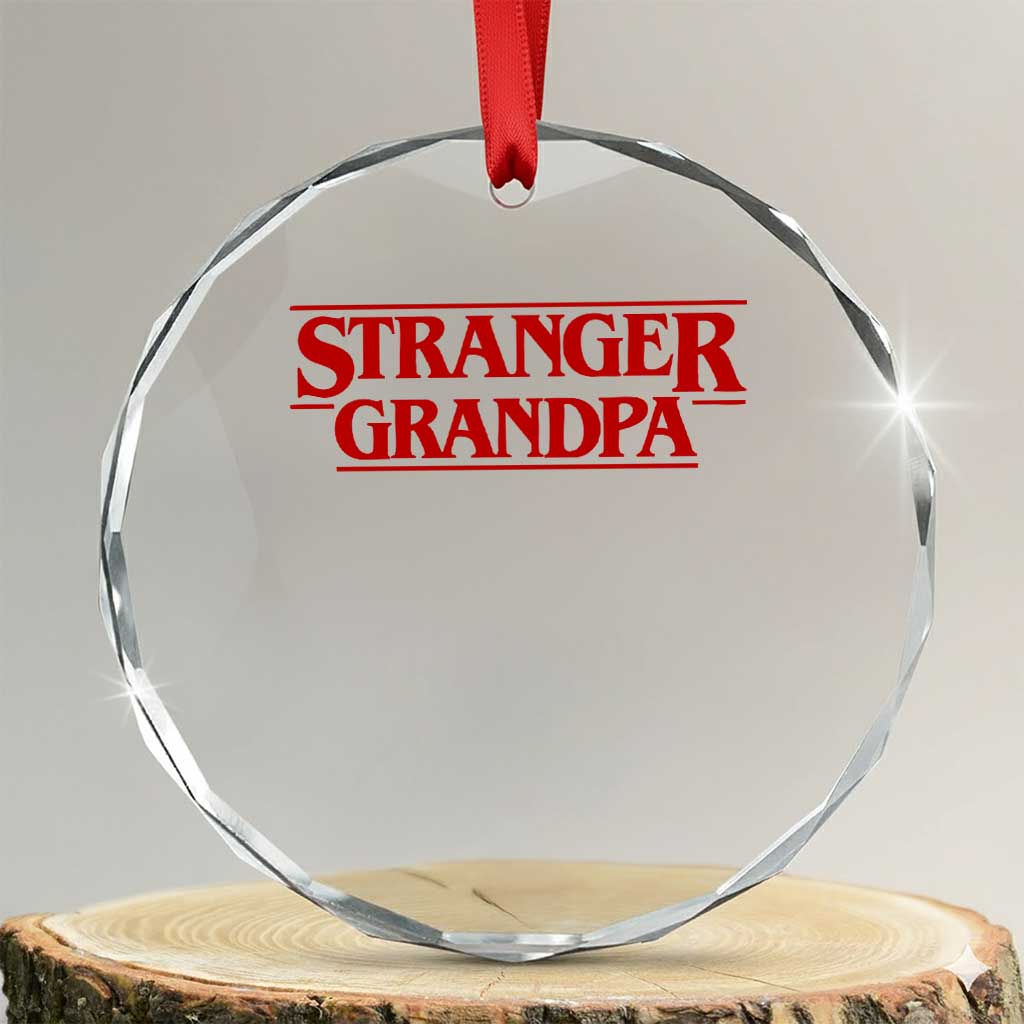 Stranger Grandpa Crystal Glass Ornament Funny Grandfather Movie Gift TS11 Transparent Glass 3'' Circle Print Your Wear