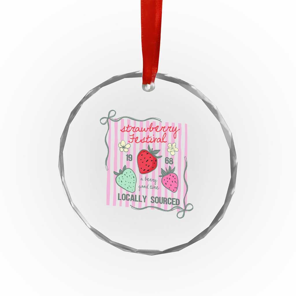Strawberry Festival Crystal Glass Ornament Summer Fruit Vibes TS14 Print Your Wear