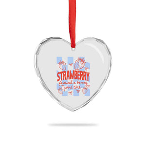 Strawberry Festival Heart Crystal Glass Ornament 1968 A Berry Good Time Summer TS14 Print Your Wear