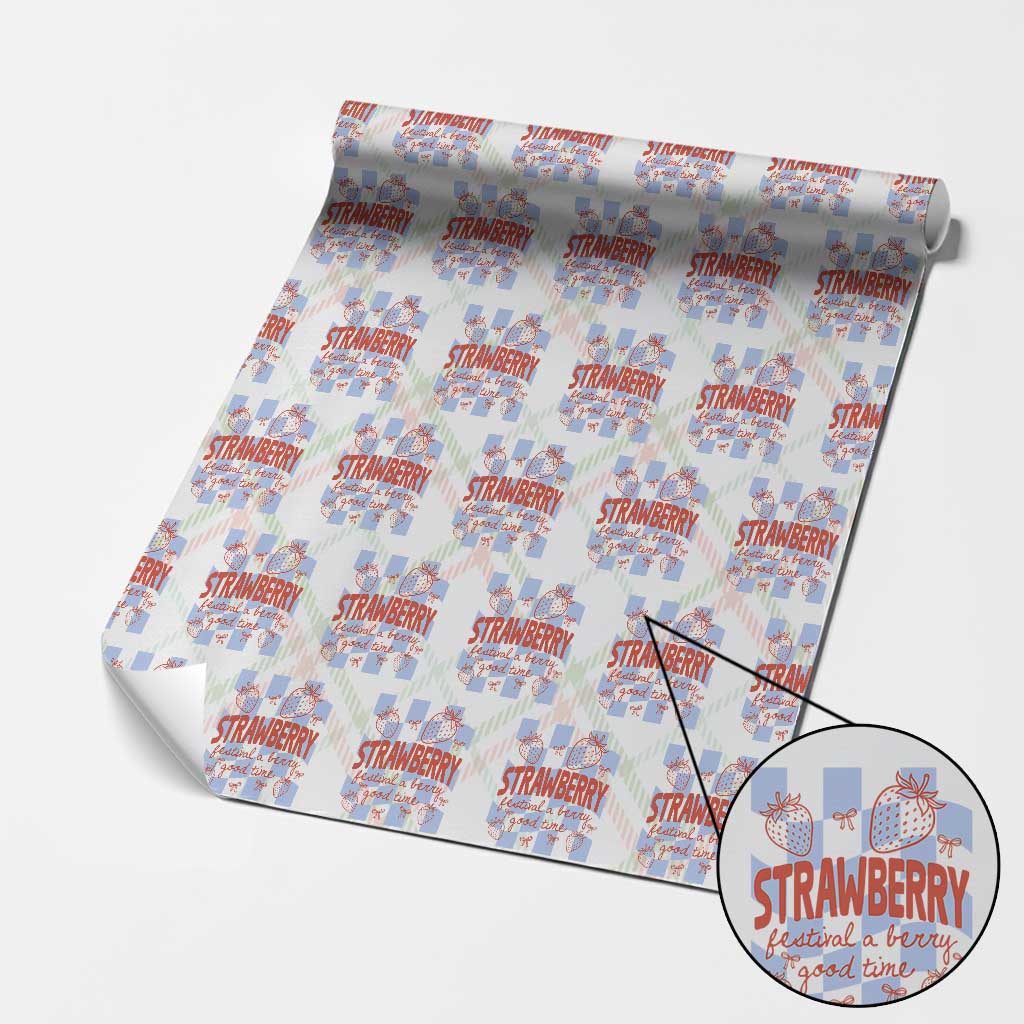 Strawberry Festival Wrapping Paper Roll 1968 A Berry Good Time Summer TS14 Christmas Plaid Print Your Wear