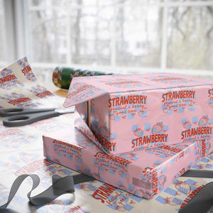 Strawberry Festival Wrapping Paper Roll 1968 A Berry Good Time Summer TS14 Light Pink Print Your Wear