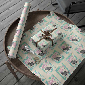 Striped Funny See Ya Soon Racoon Wrapping Paper Roll Last Day Of School Teacher TS14 Beige Print Your Wear
