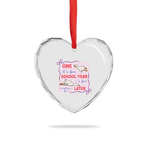 Striped One School Year Later Heart Crystal Glass Ornament Funny Goose Teacher Summer TS14 Print Your Wear