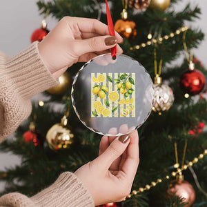 Striped Summer Lemon Crystal Glass Ornament Citrus Fruit Lover Gift TS12 Print Your Wear