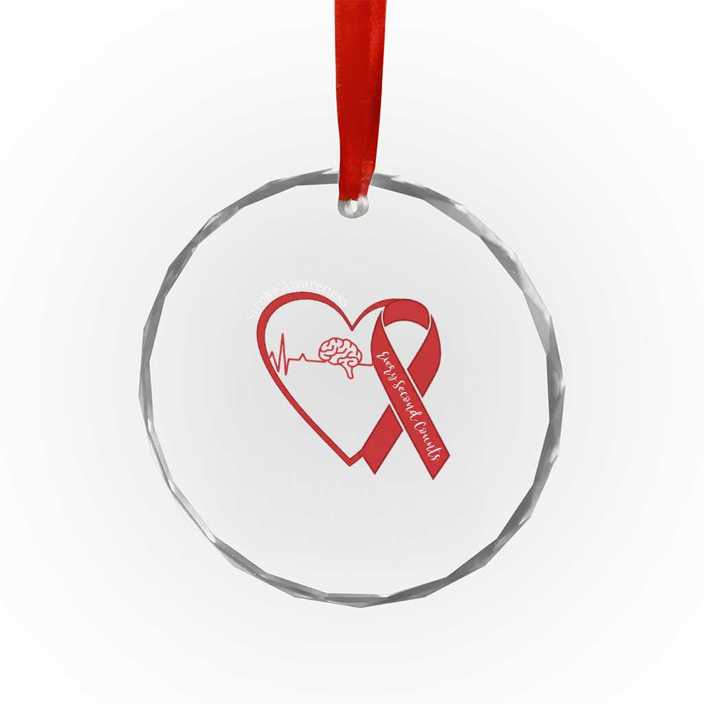 Stroke Awareness Crystal Glass Ornament Stroke Survivor Warrior Brain Attack TS11 Print Your Wear