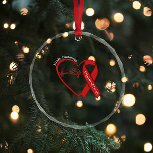 Stroke Awareness Crystal Glass Ornament Stroke Survivor Warrior Brain Attack TS11 Print Your Wear