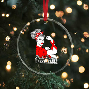 Stroke Survivor Unbreakable Crystal Glass Ornament Stroke Awareness Gift TS11 Print Your Wear