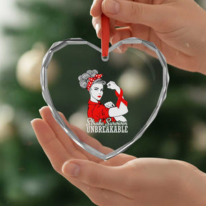 Stroke Survivor Unbreakable Heart Crystal Glass Ornament Stroke Awareness Gift TS11 Print Your Wear