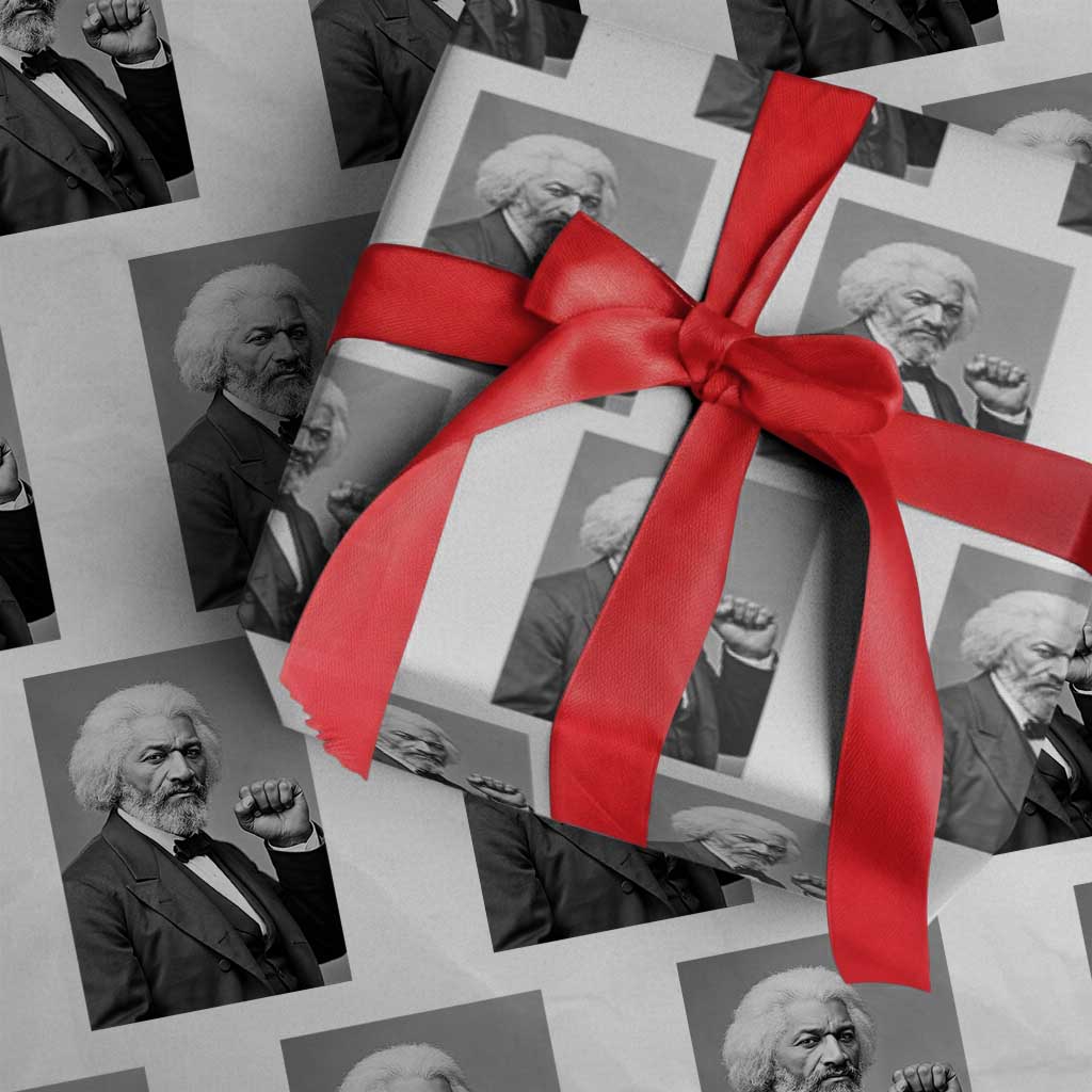 Strong Black History Leader Wrapping Paper Roll Frederick Douglass Empowerment TS12 White Print Your Wear