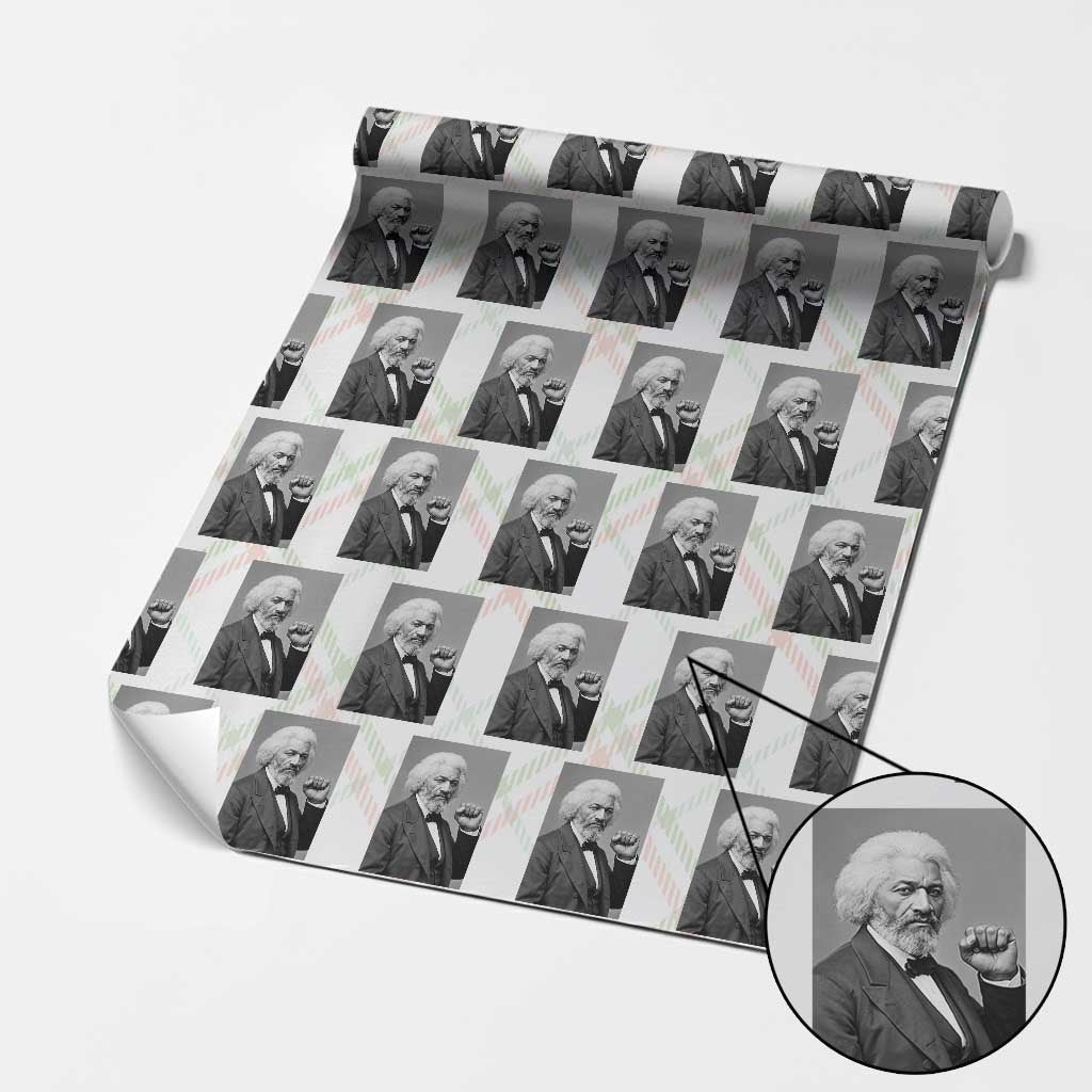 Strong Black History Leader Wrapping Paper Roll Frederick Douglass Empowerment TS12 Christmas Plaid Print Your Wear