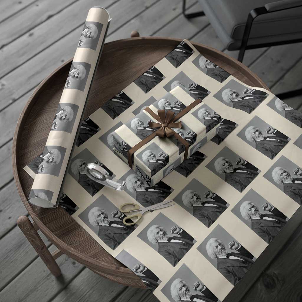 Strong Black History Leader Wrapping Paper Roll Frederick Douglass Empowerment TS12 Beige Print Your Wear