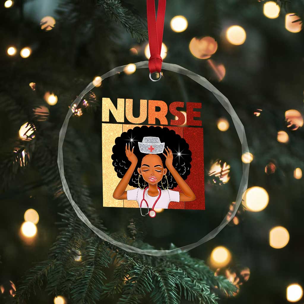 Strong Black Nurse Crystal Glass Ornament Black History Medical Professional Gift TS12 Print Your Wear