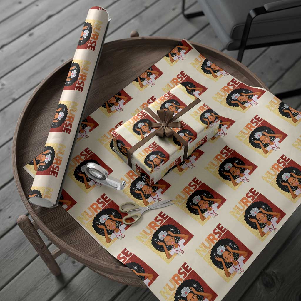Strong Black Nurse Wrapping Paper Roll Black History Medical Professional Gift TS12 Beige Print Your Wear