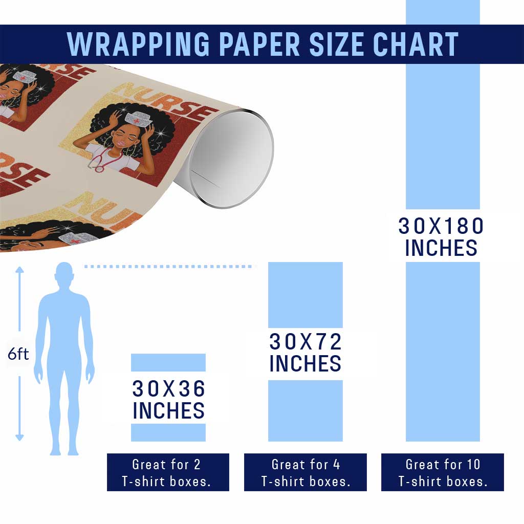 Strong Black Nurse Wrapping Paper Roll Black History Medical Professional Gift TS12 Print Your Wear