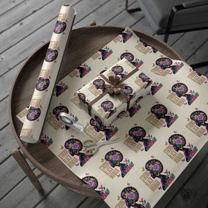 Strong Black Woman Floral Afro Wrapping Paper Roll Empowering Black Queen Pride Celebrating Melanin and Strength TS02 Beige Print Your Wear