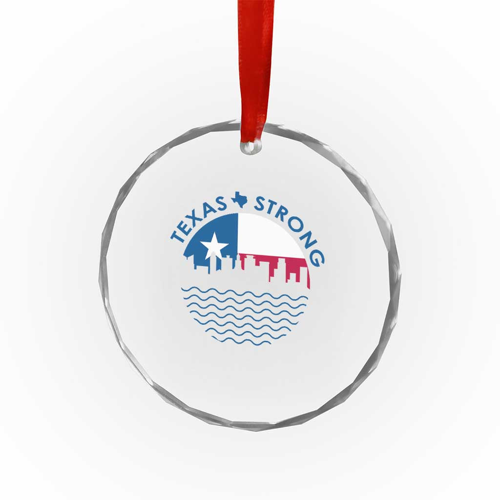 Strong Texas Crystal Glass Ornament Retro Flag Resilient Texans Pride TS02 Print Your Wear