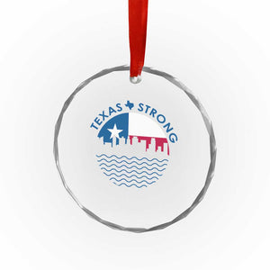 Strong Texas Crystal Glass Ornament Retro Flag Resilient Texans Pride TS02 Print Your Wear