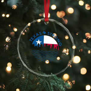 Strong Texas Crystal Glass Ornament Retro Flag Resilient Texans Pride TS02 Print Your Wear