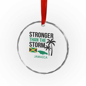 Stronger Than The Storm Jamaica Crystal Glass Ornament Resilience and Hope Hurricane Awareness TS02 Print Your Wear