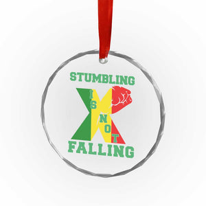 Stumbling Is Not Falling Crystal Glass Ornament African American Black History Month TS12 Print Your Wear