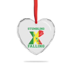 Stumbling Is Not Falling Heart Crystal Glass Ornament African American Black History Month TS12 Print Your Wear